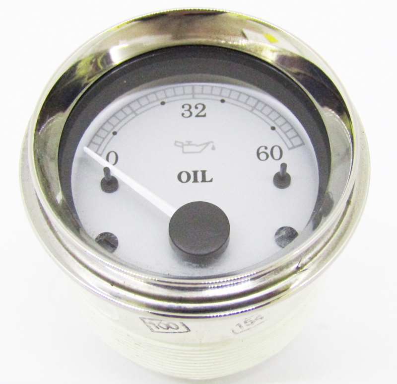 Oil Pressure Gauge White