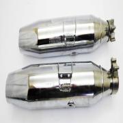 Exhaust Muffler Set of 2, 65800047, fits a Harley Davidson Softail