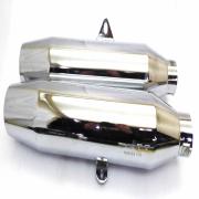 Exhaust Mufflers Set Stock, 65193-98A, fits a Harley Davidson Sportster